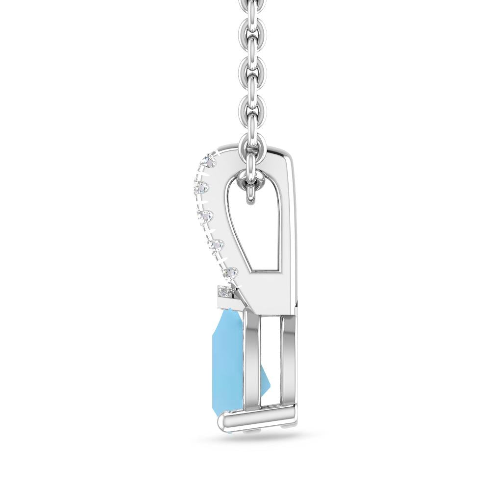 White Gold - Blue Topaz