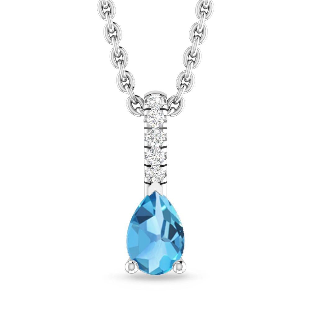 White Gold - Blue Topaz