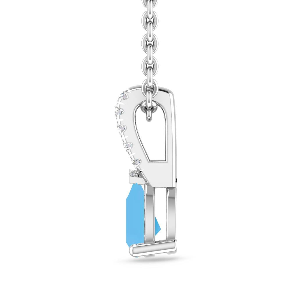 White Gold - Blue Topaz