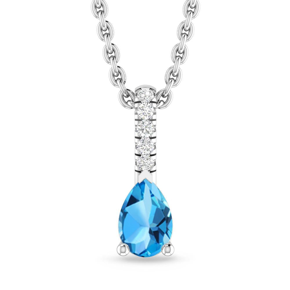 White Gold - Blue Topaz