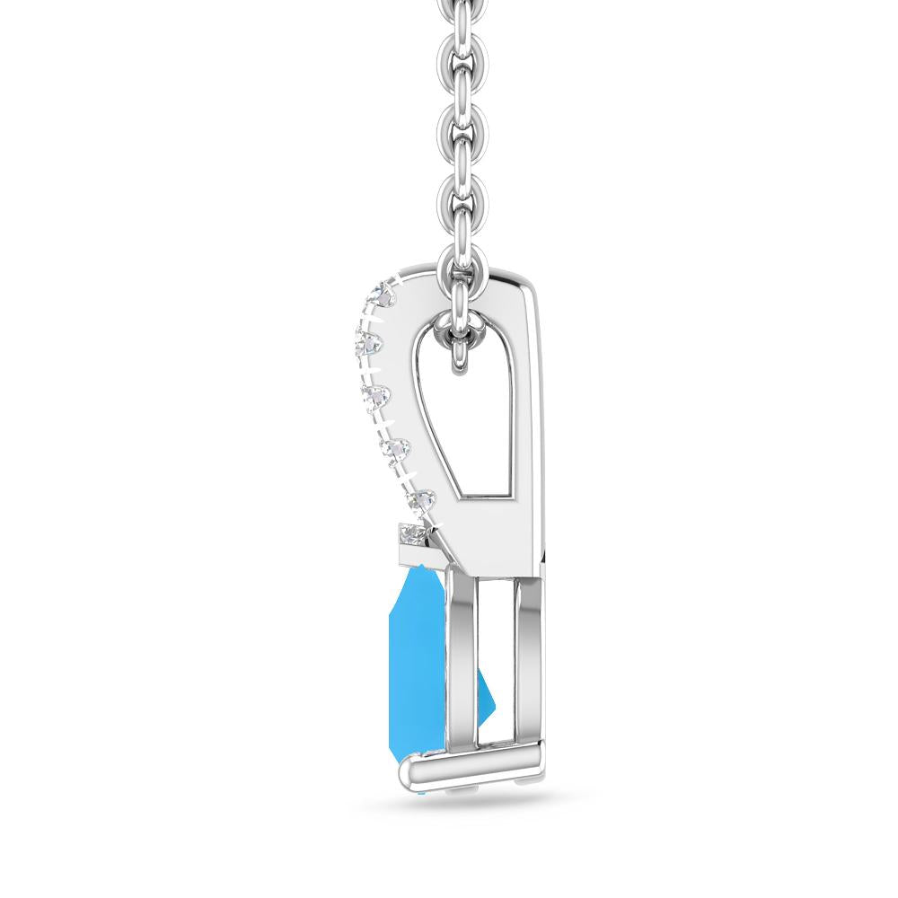 White Gold - Blue Topaz