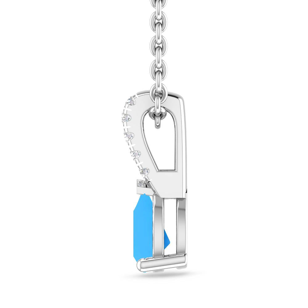 White Gold - Blue Topaz