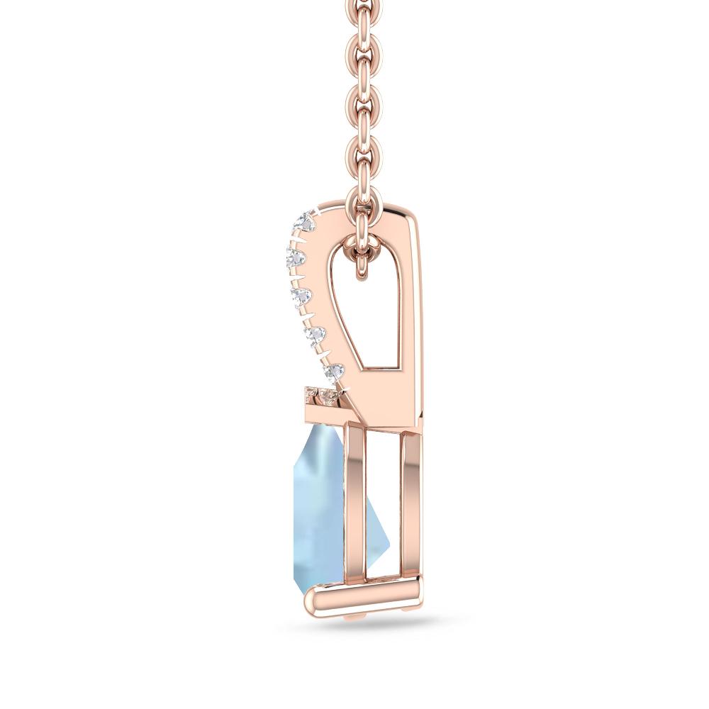 Rose Gold - Aquamarine