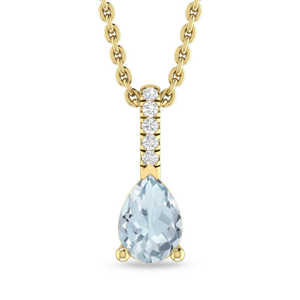 Yellow Gold - Aquamarine