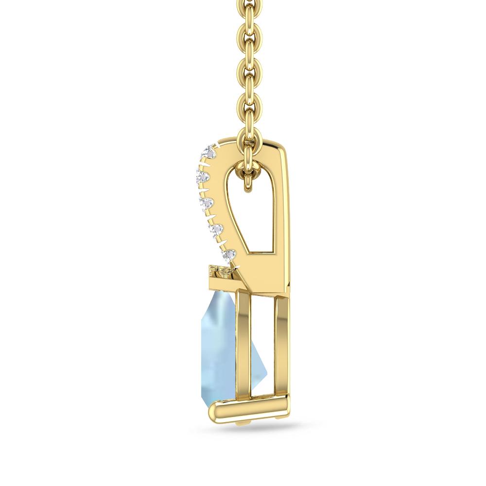 Yellow Gold - Aquamarine