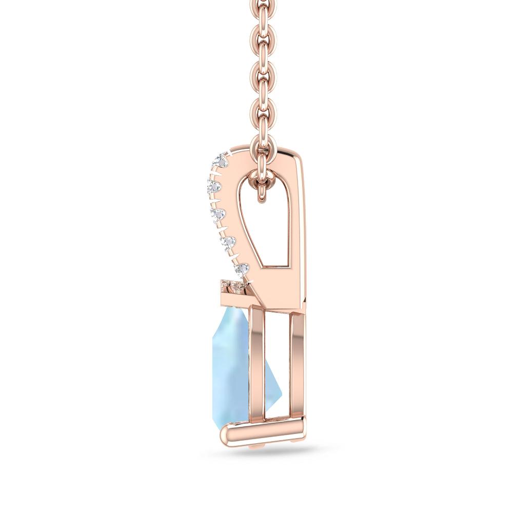 Rose Gold - Aquamarine