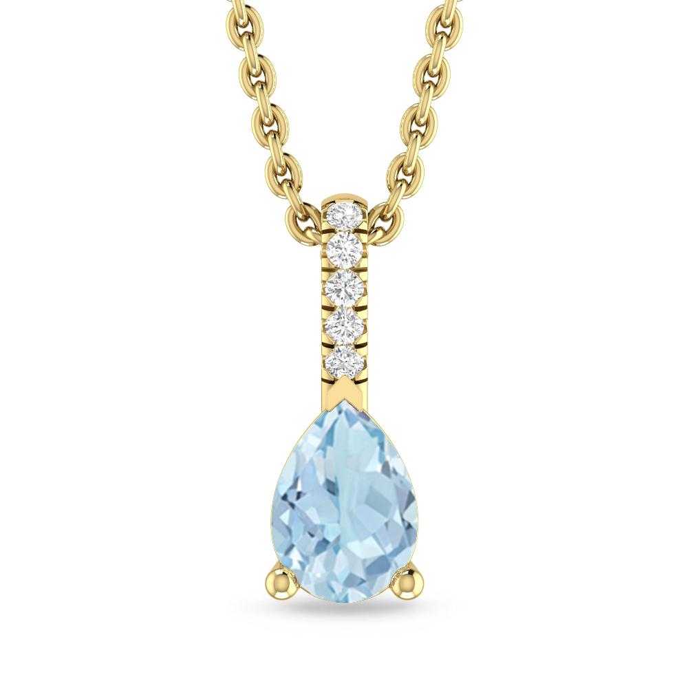 Yellow Gold - Aquamarine