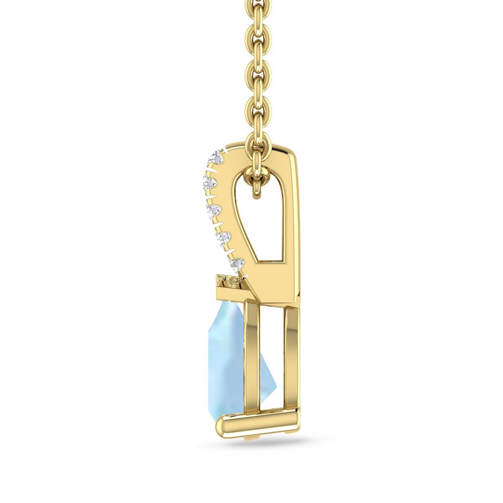 Yellow Gold - Aquamarine