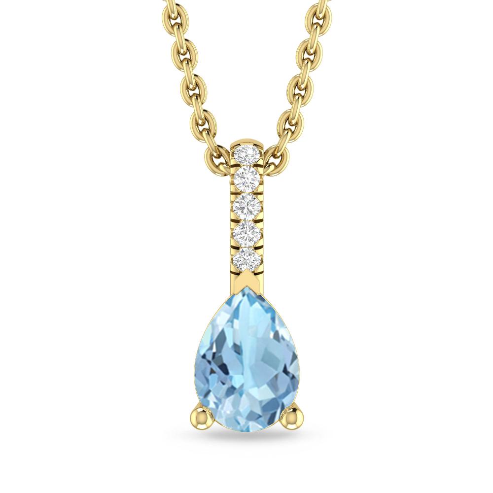 Yellow Gold - Aquamarine