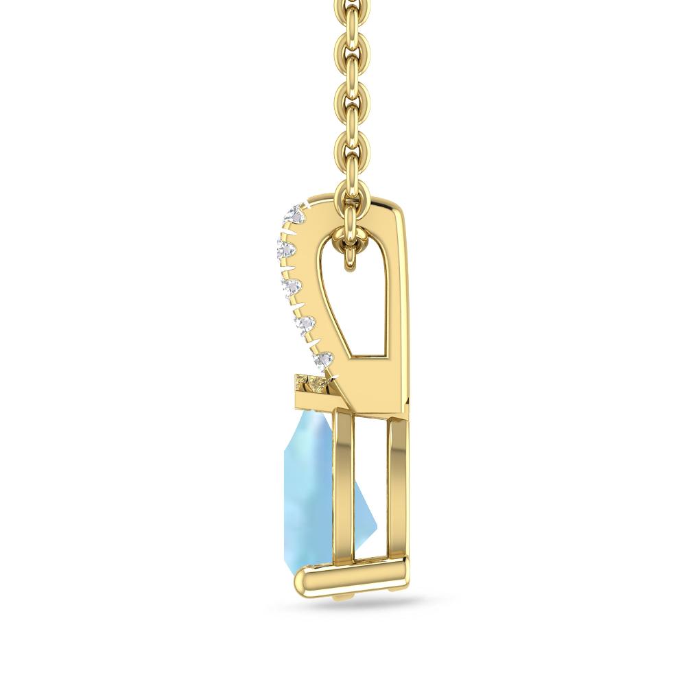 Yellow Gold - Aquamarine