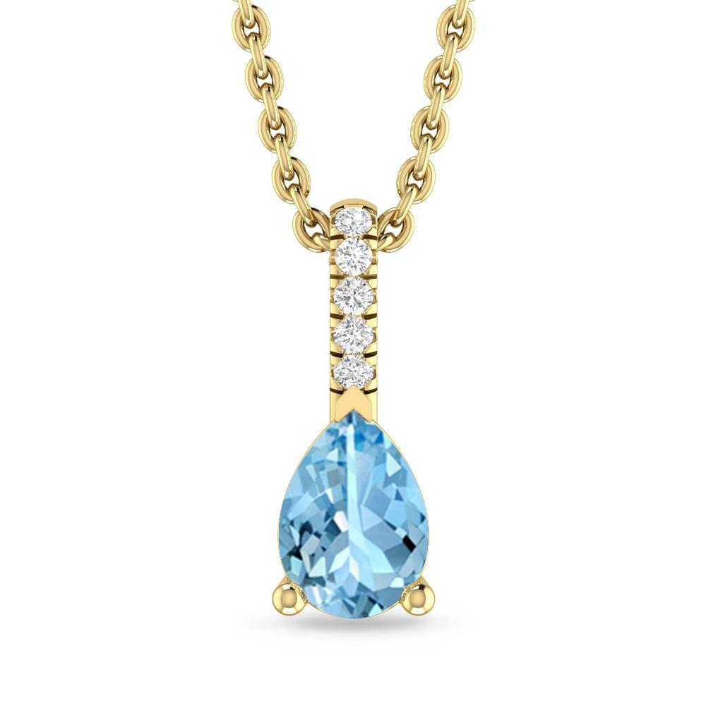 Yellow Gold - Aquamarine