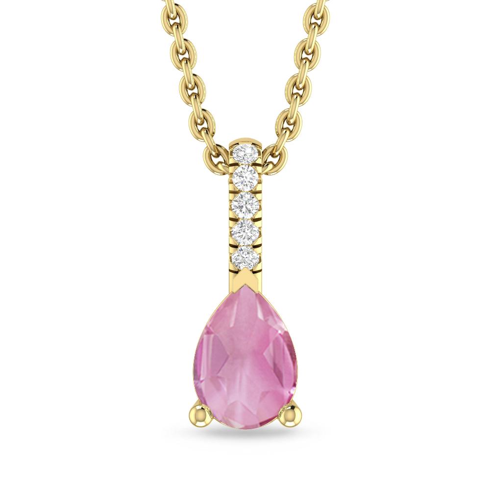 Yellow Gold - Pink Tourmaline