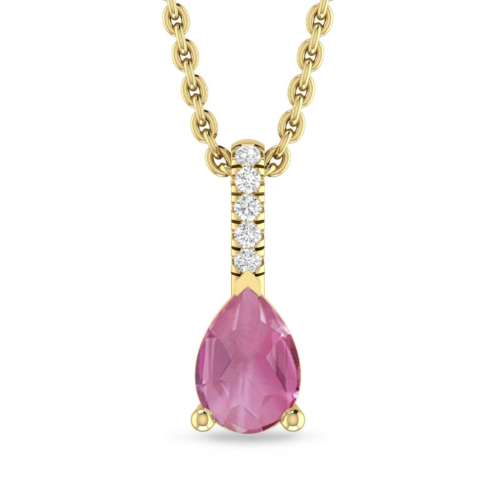 Yellow Gold - Pink Tourmaline