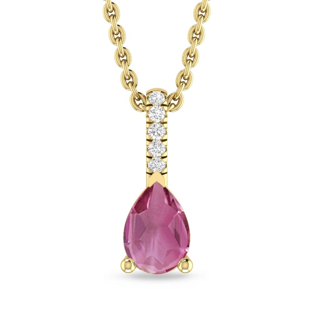 Yellow Gold - Pink Tourmaline