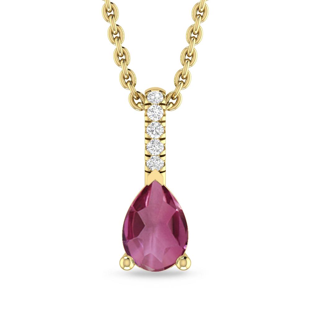 Yellow Gold - Pink Tourmaline