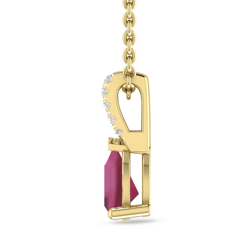 Yellow Gold - Pink Tourmaline