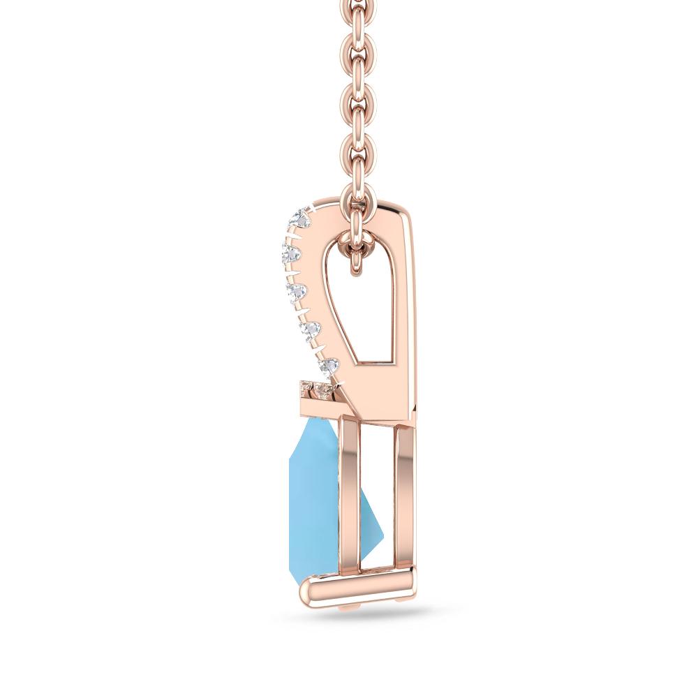 Rose Gold - Blue Topaz