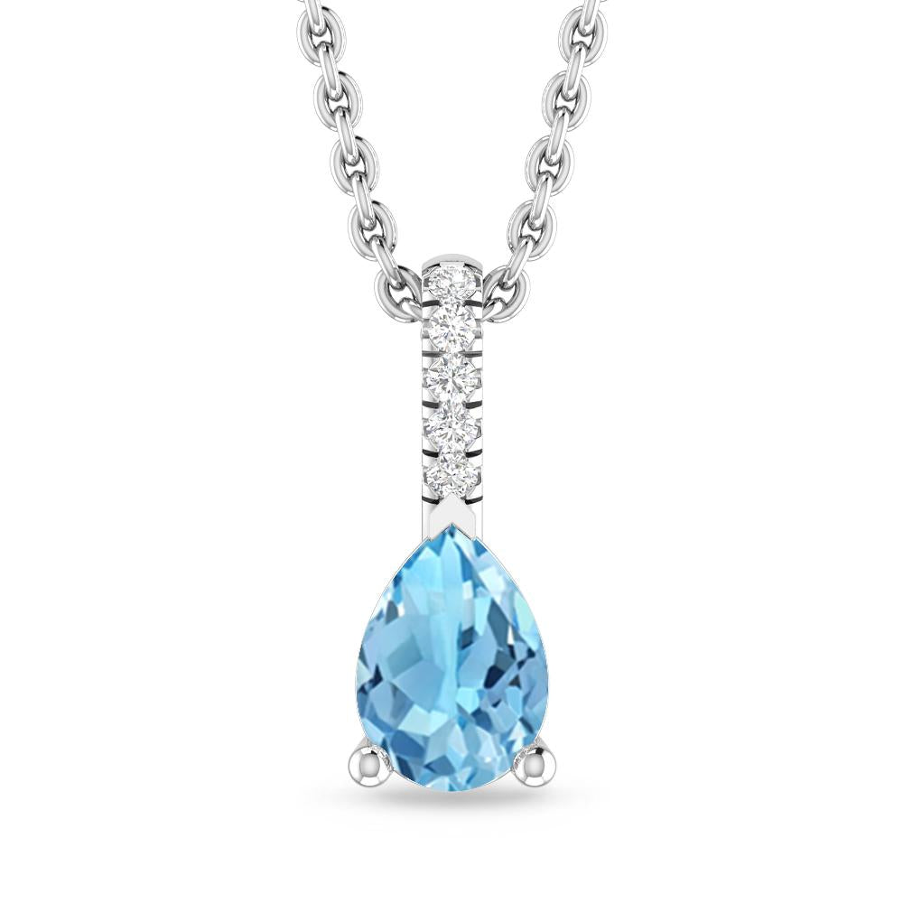 White Gold - Blue Topaz