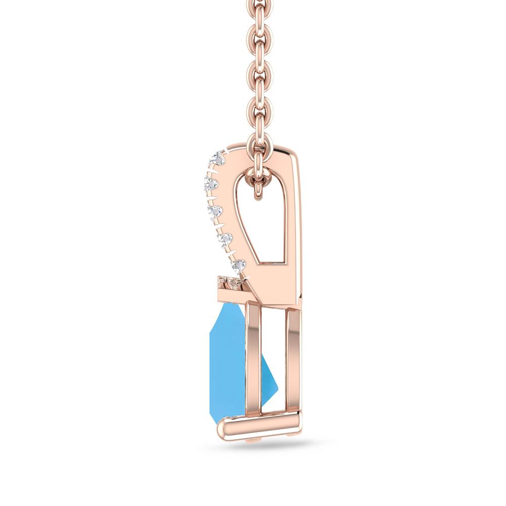 Rose Gold - Blue Topaz