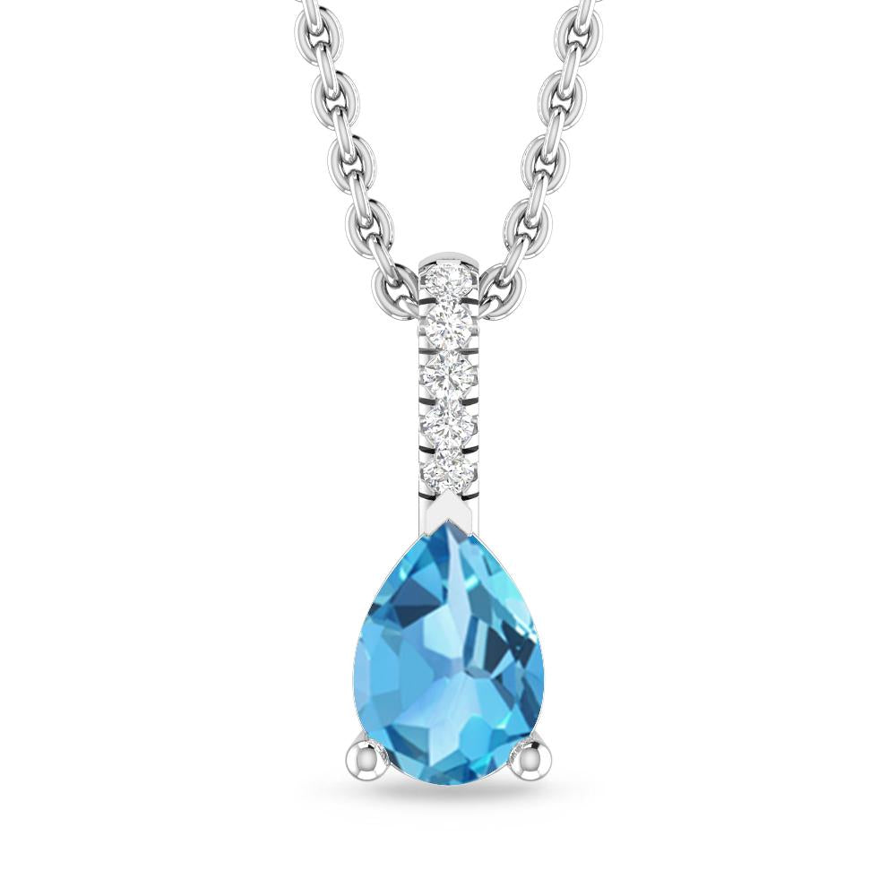 White Gold - Blue Topaz