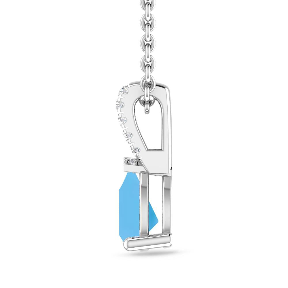 White Gold - Blue Topaz