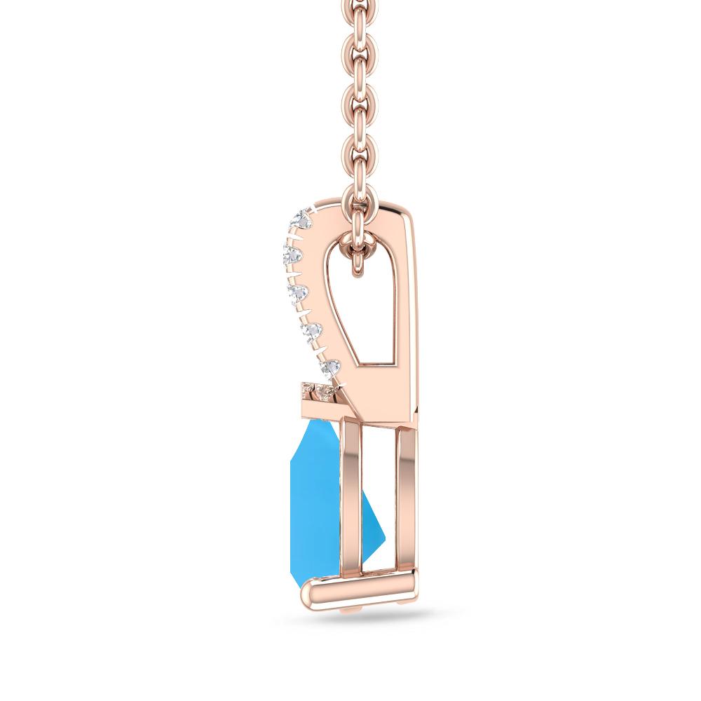 Rose Gold - Blue Topaz