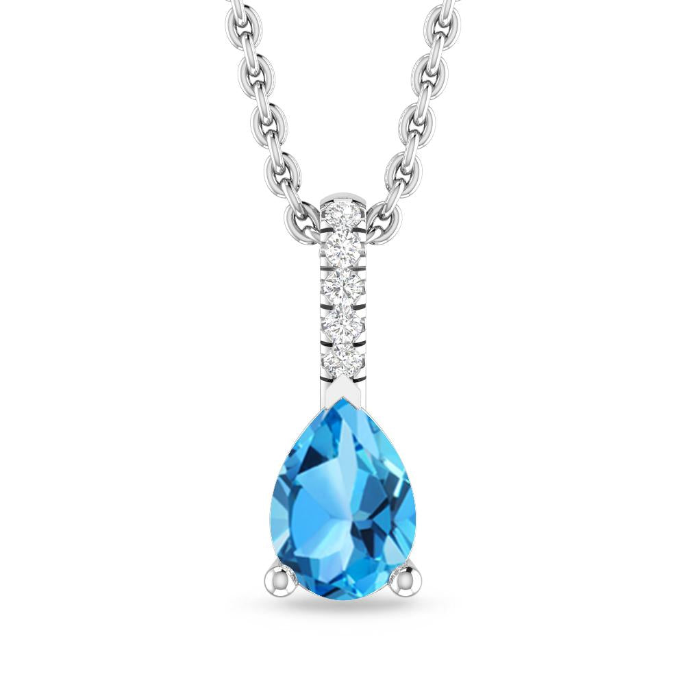 White Gold - Blue Topaz