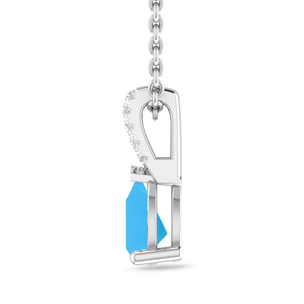 White Gold - Blue Topaz