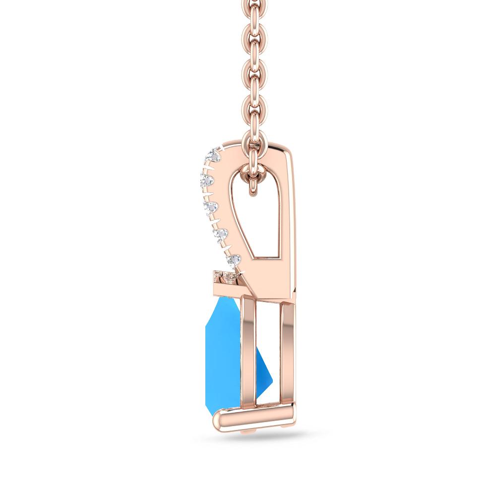 Rose Gold - Blue Topaz