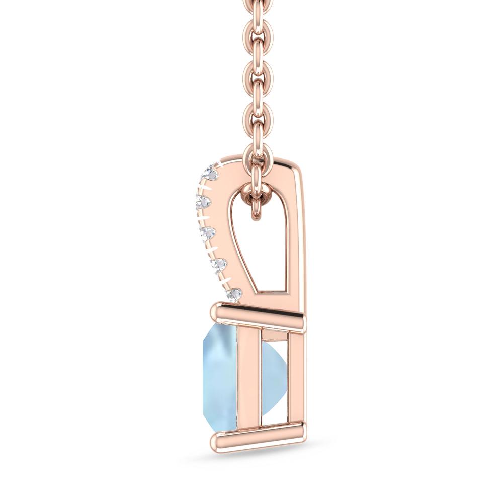 Rose Gold - Aquamarine