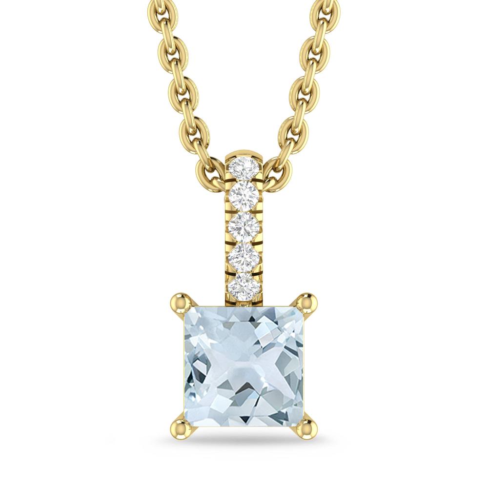 Yellow Gold - Aquamarine