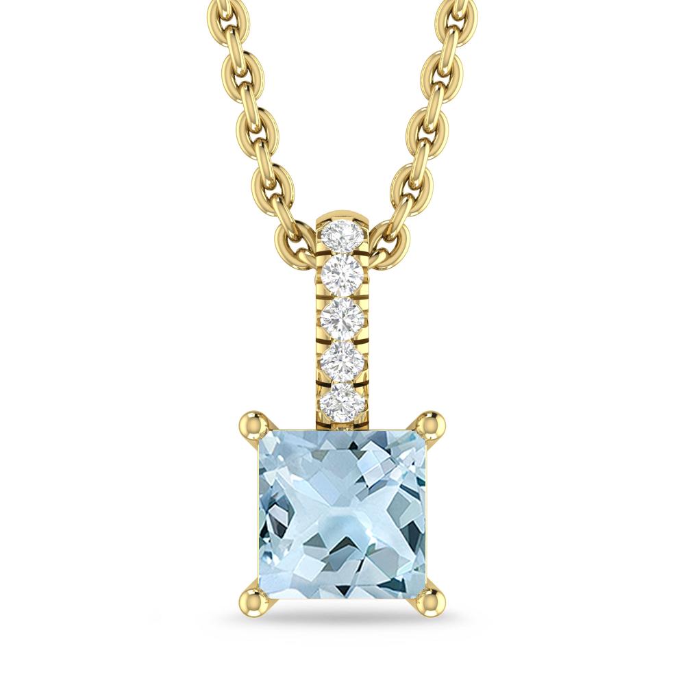 Yellow Gold - Aquamarine