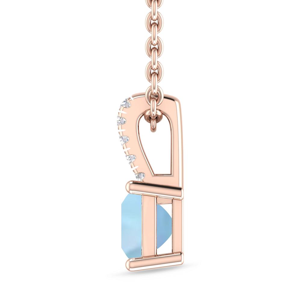 Rose Gold - Aquamarine