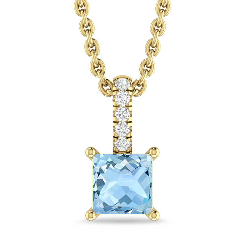 Yellow Gold - Aquamarine