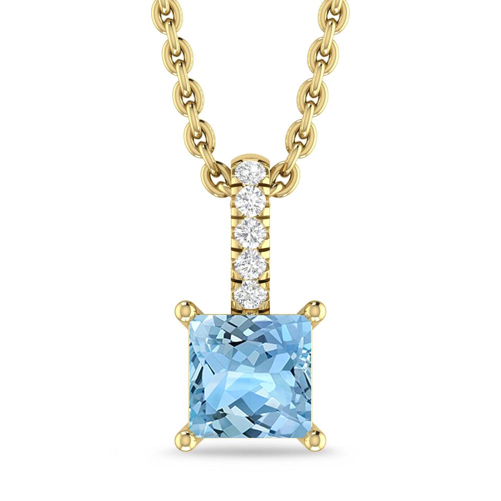 Yellow Gold - Aquamarine