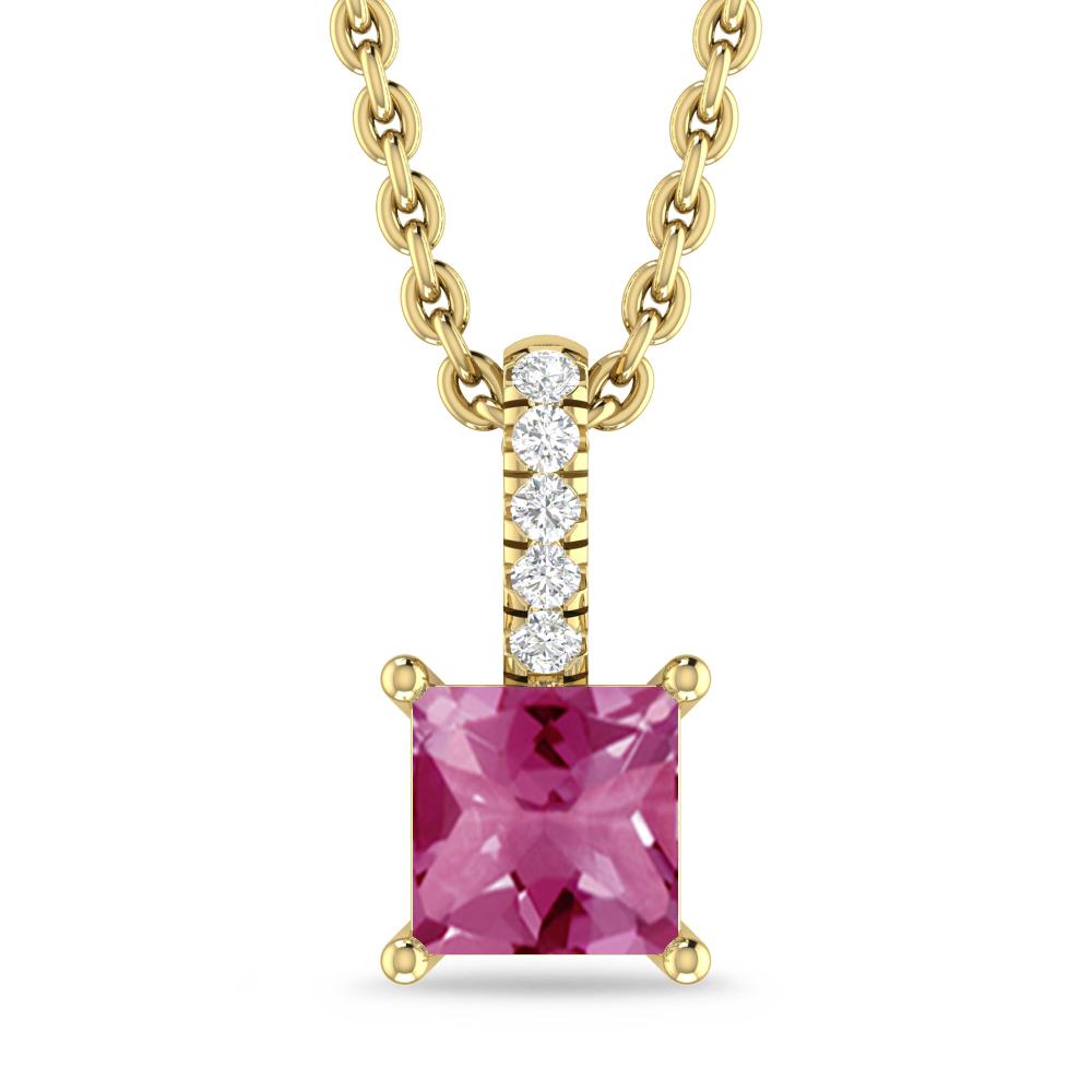 Yellow Gold - Pink Tourmaline