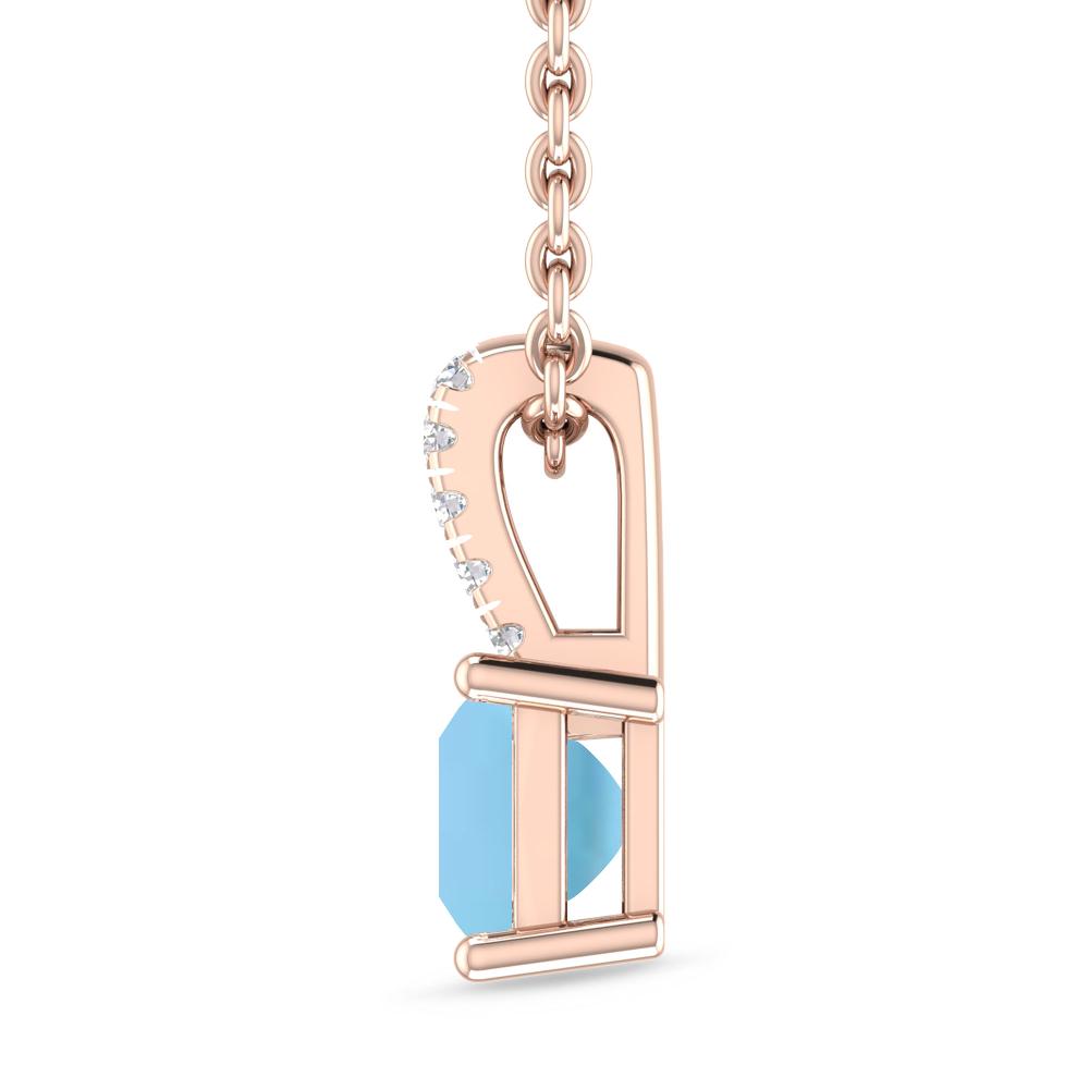 Rose Gold - Blue Topaz