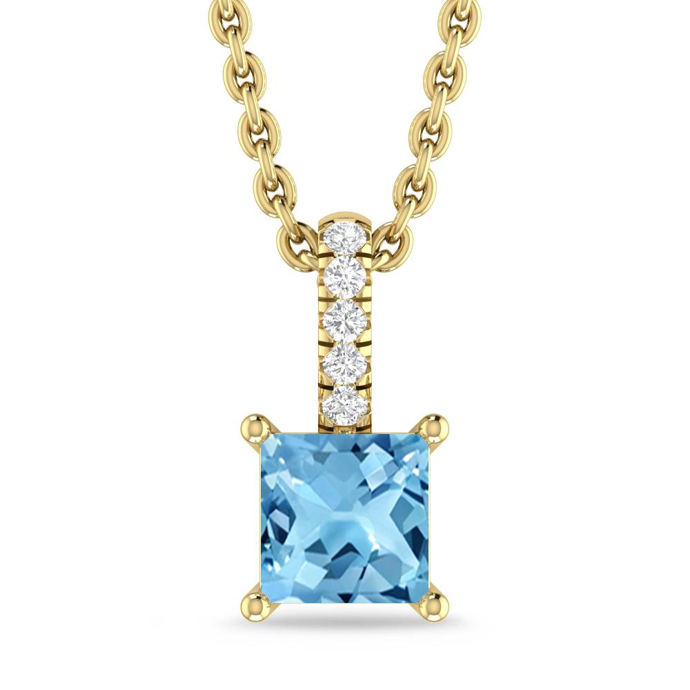 Yellow Gold - Blue Topaz