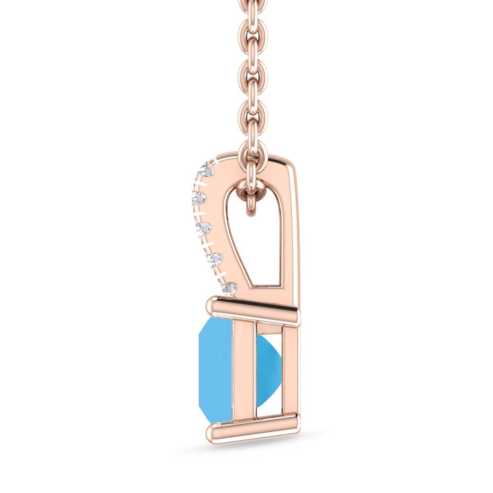 Rose Gold - Blue Topaz