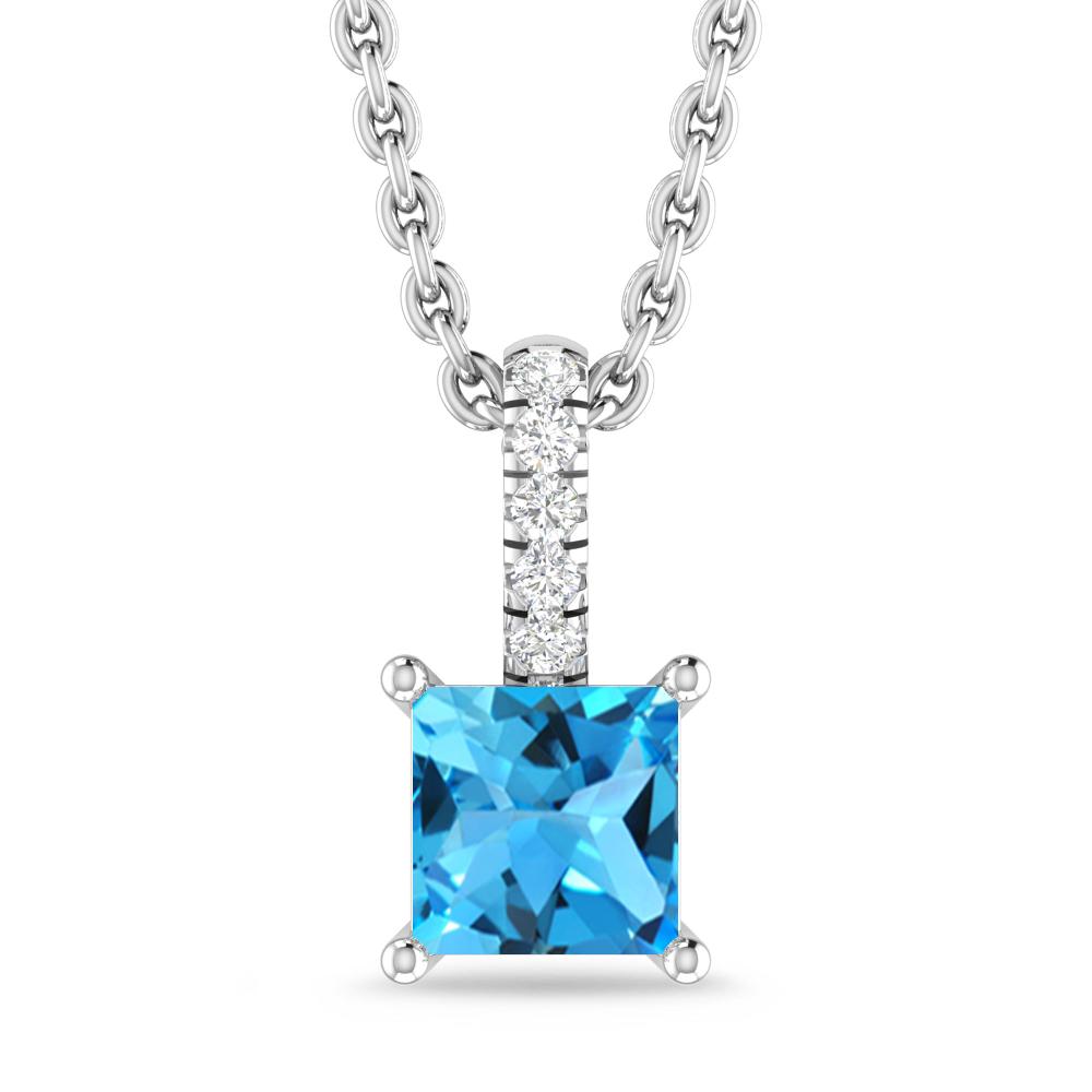 White Gold - Blue Topaz