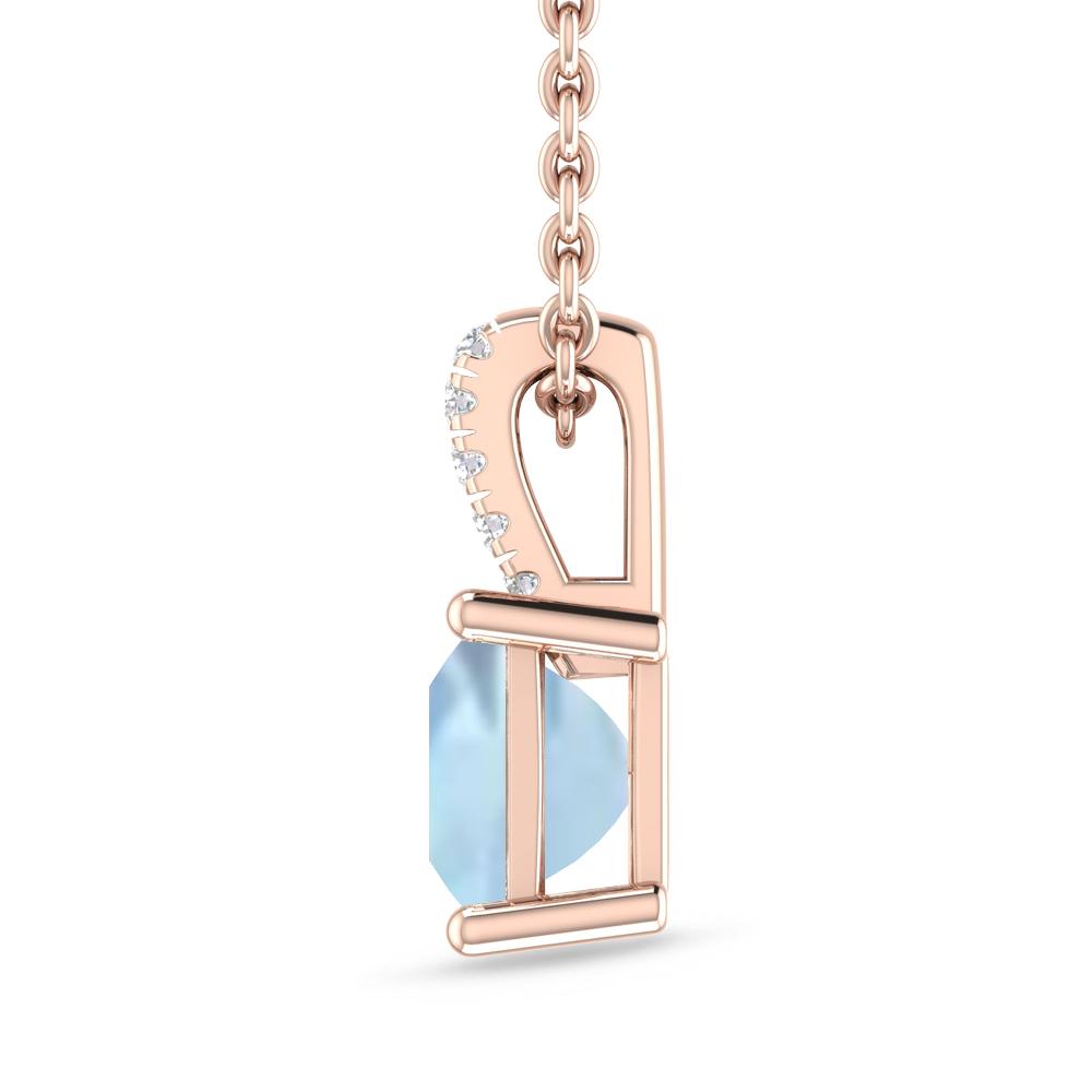 Rose Gold - Aquamarine