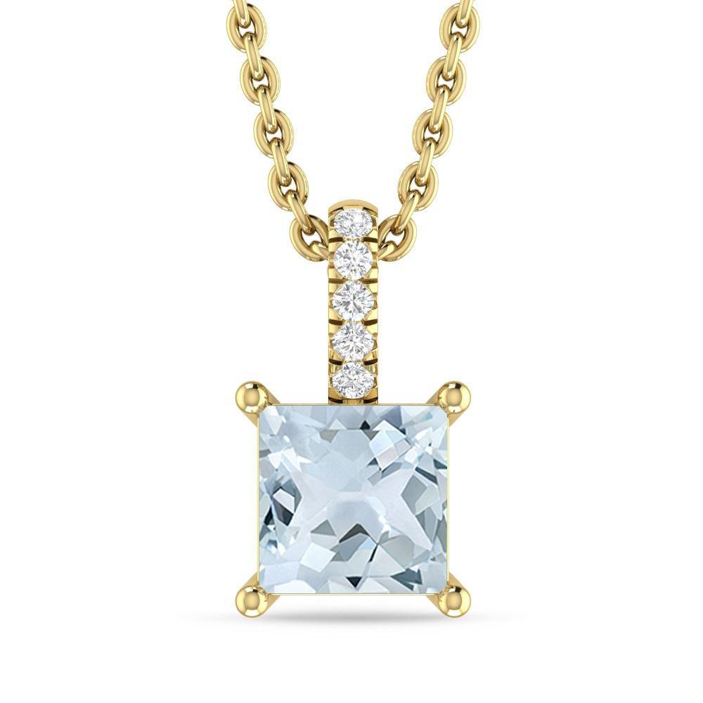 Yellow Gold - Aquamarine