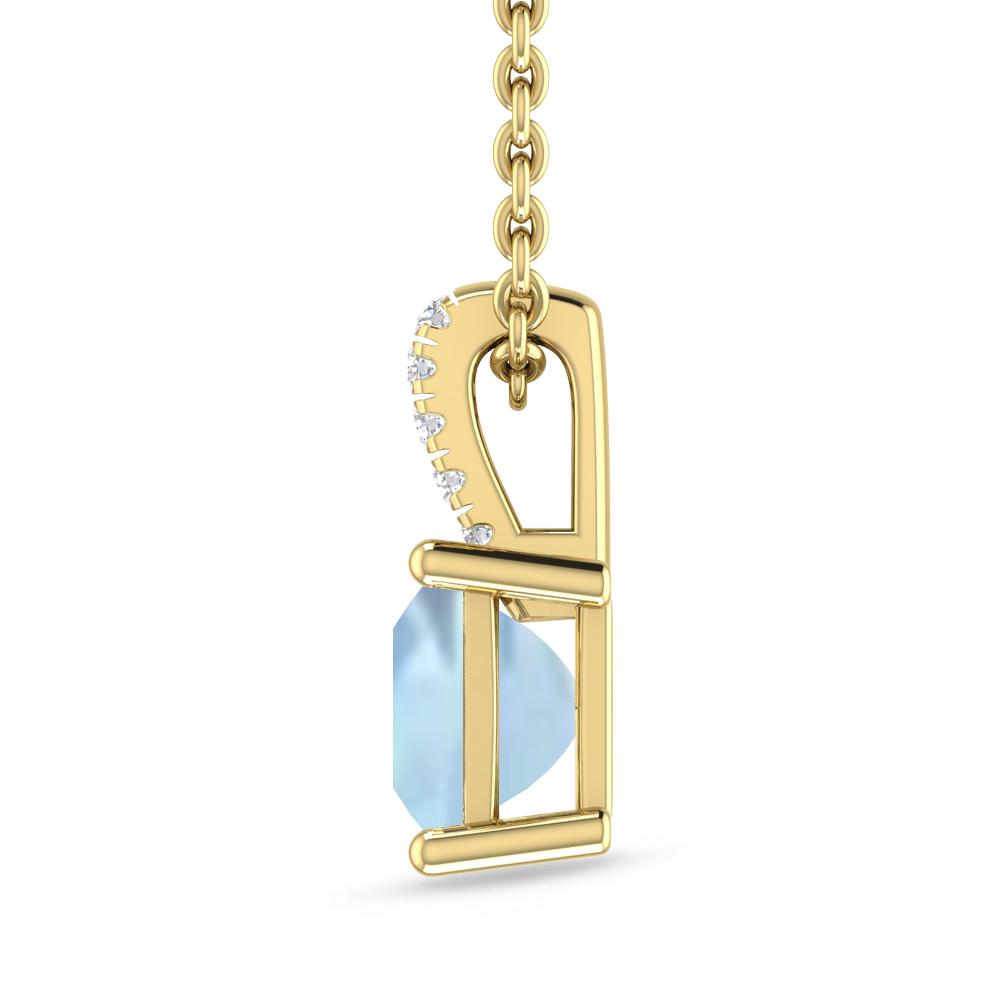 Yellow Gold - Aquamarine