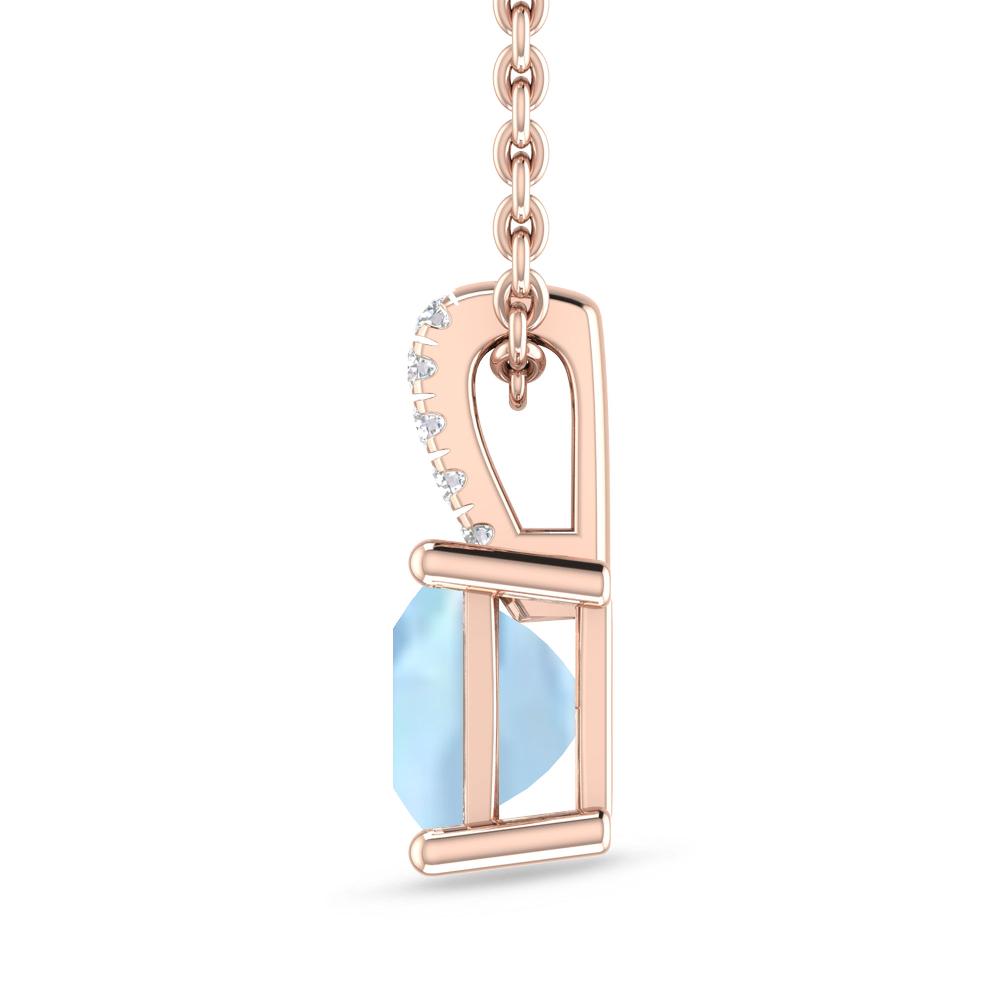 Rose Gold - Aquamarine