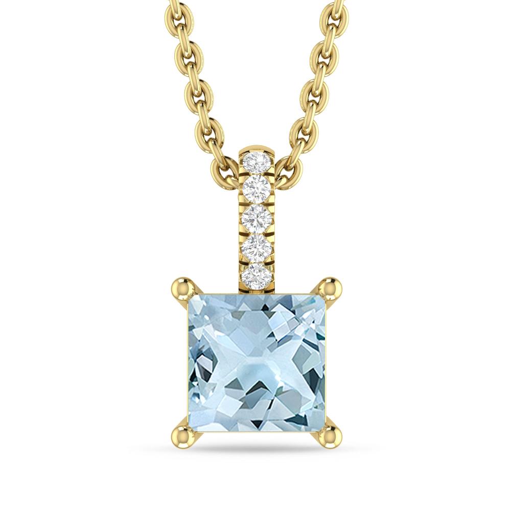 Yellow Gold - Aquamarine