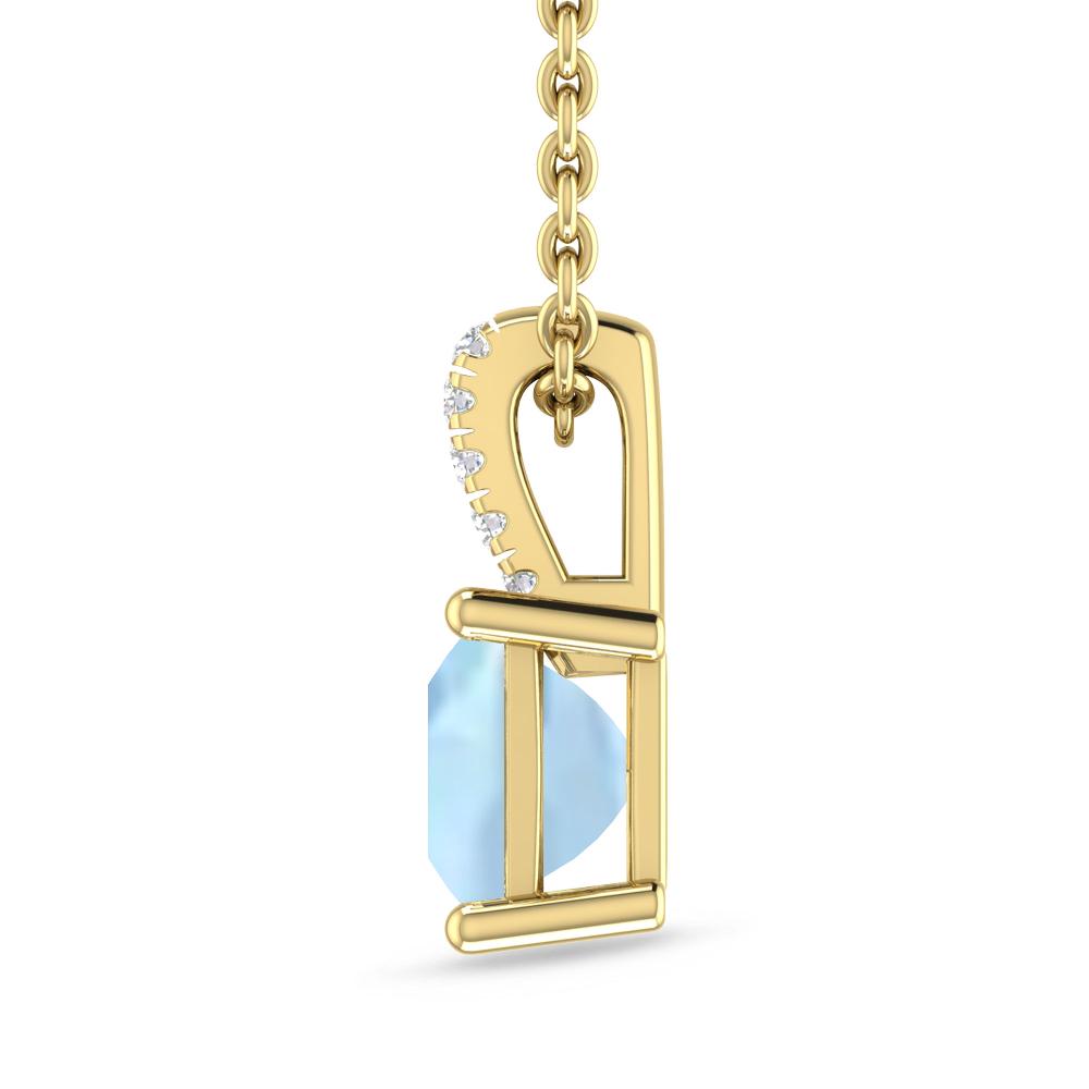 Yellow Gold - Aquamarine