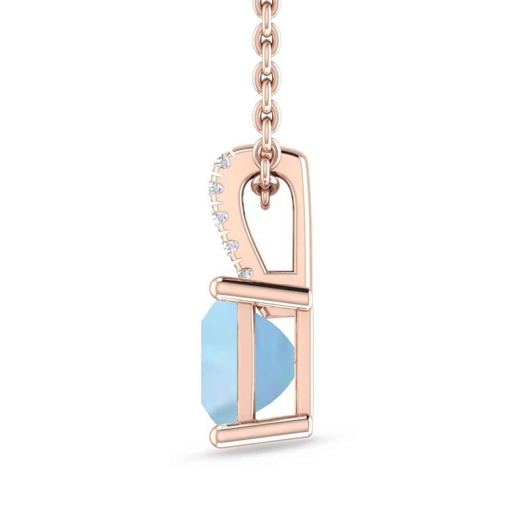 Rose Gold - Aquamarine