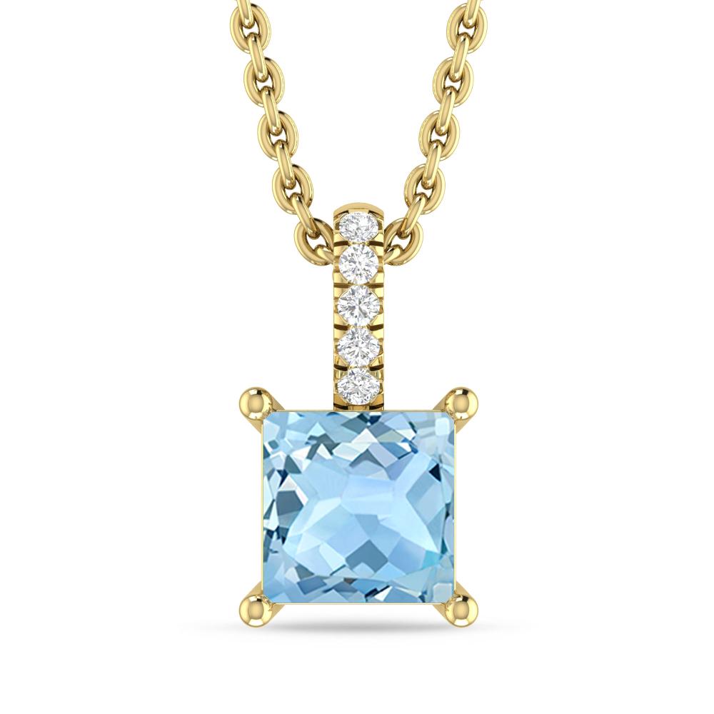 Yellow Gold - Aquamarine