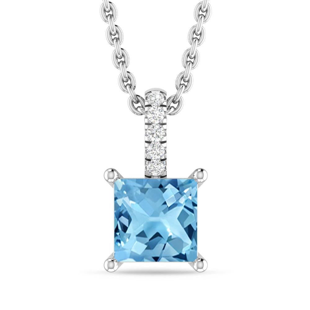 White Gold - Blue Topaz