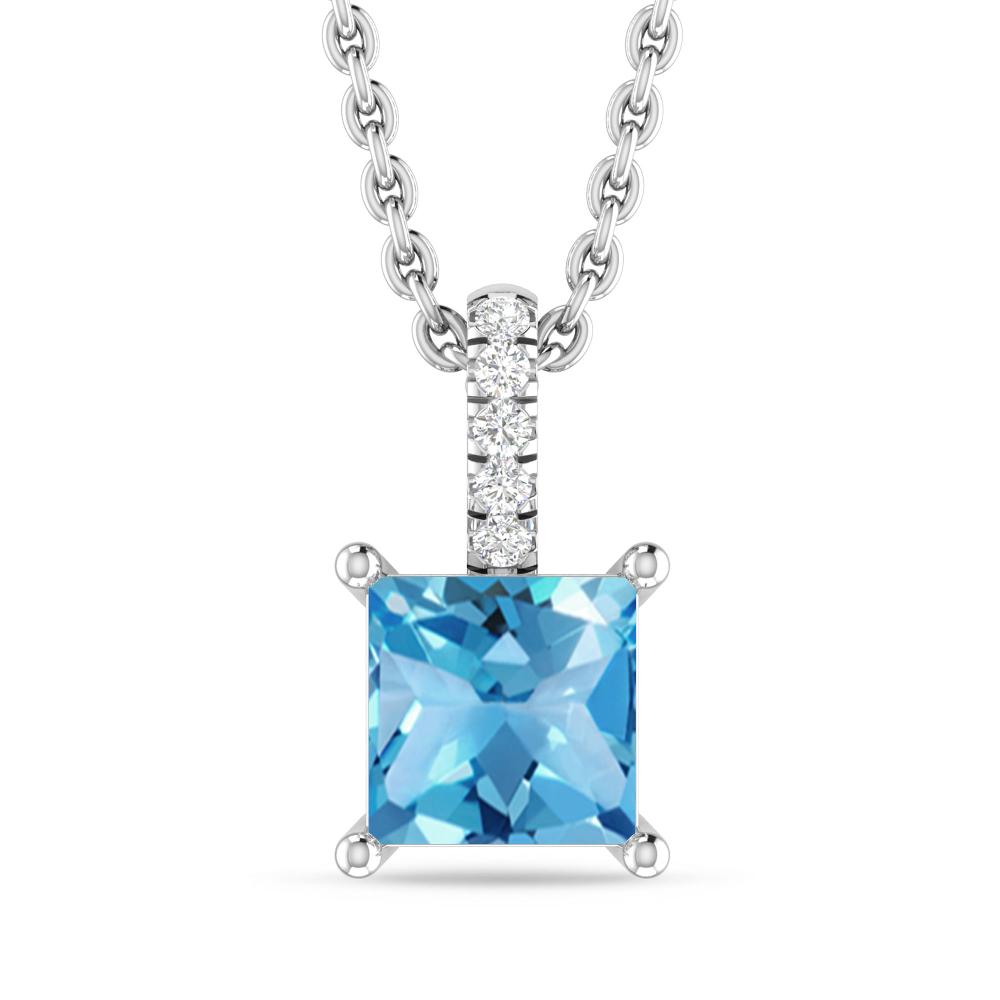 White Gold - Blue Topaz